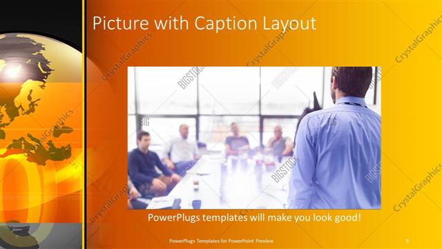 Picture with Caption presentation slide layout