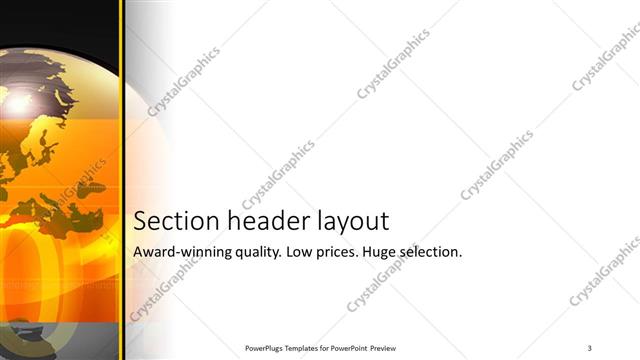 Section Header presentation slide layout