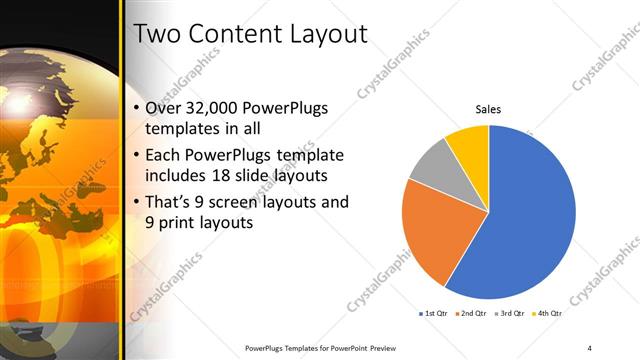 Two Content presentation slide layout