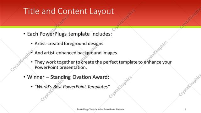Title and Content presentation slide layout
