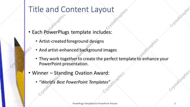 Title and Content presentation slide layout