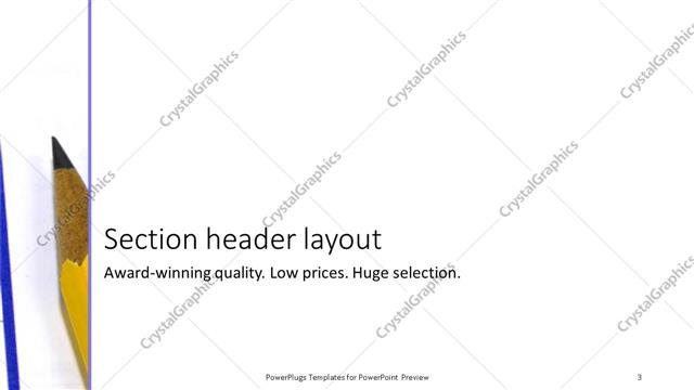 Section Header presentation slide layout