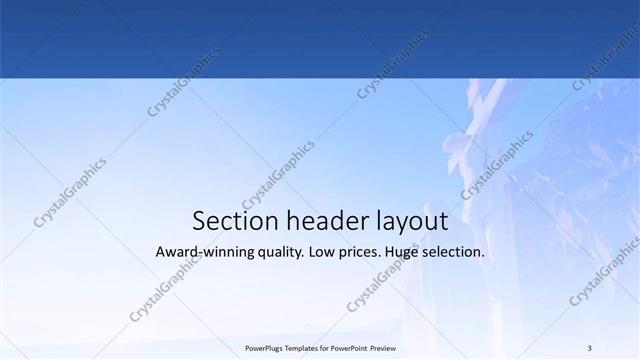 Section Header presentation slide layout