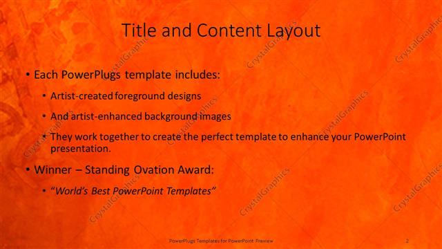 Title and Content presentation slide layout