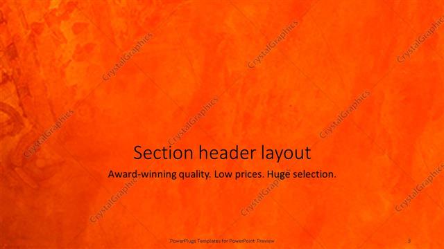 Section Header presentation slide layout