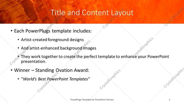 Title and Content presentation slide layout