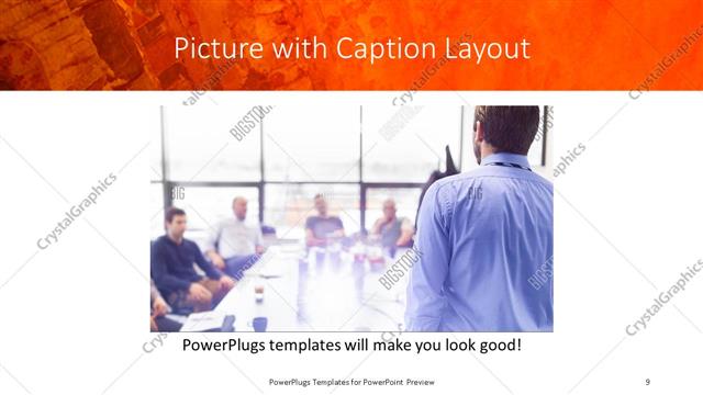 Picture with Caption presentation slide layout