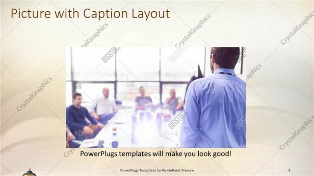 Picture with Caption presentation slide layout
