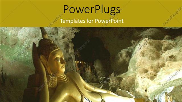  Presentation with buddha - The statue of Budha with mountain in the background