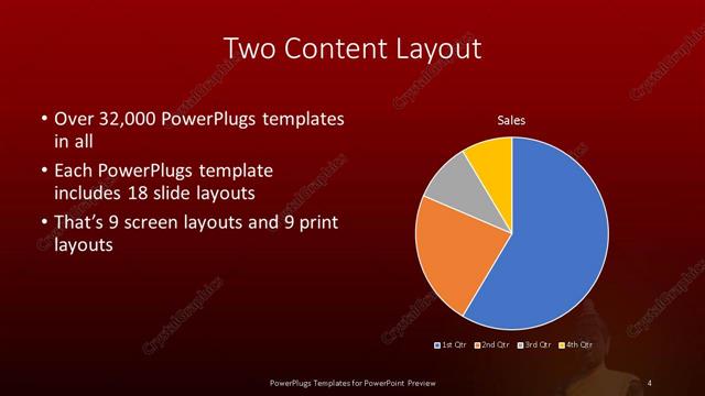 Two Content presentation slide layout