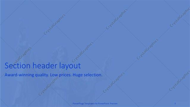 Section Header presentation slide layout