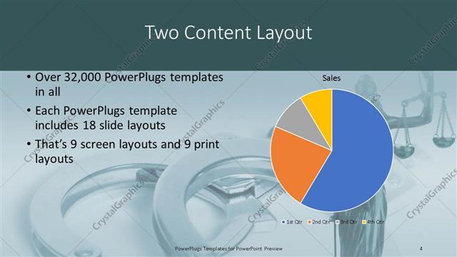 Two Content presentation slide layout