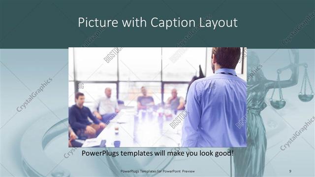 Picture with Caption presentation slide layout