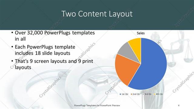 Two Content presentation slide layout
