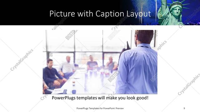 Picture with Caption presentation slide layout