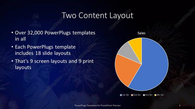 Two Content presentation slide layout