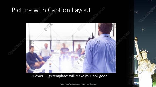 Picture with Caption presentation slide layout