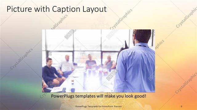 Picture with Caption presentation slide layout