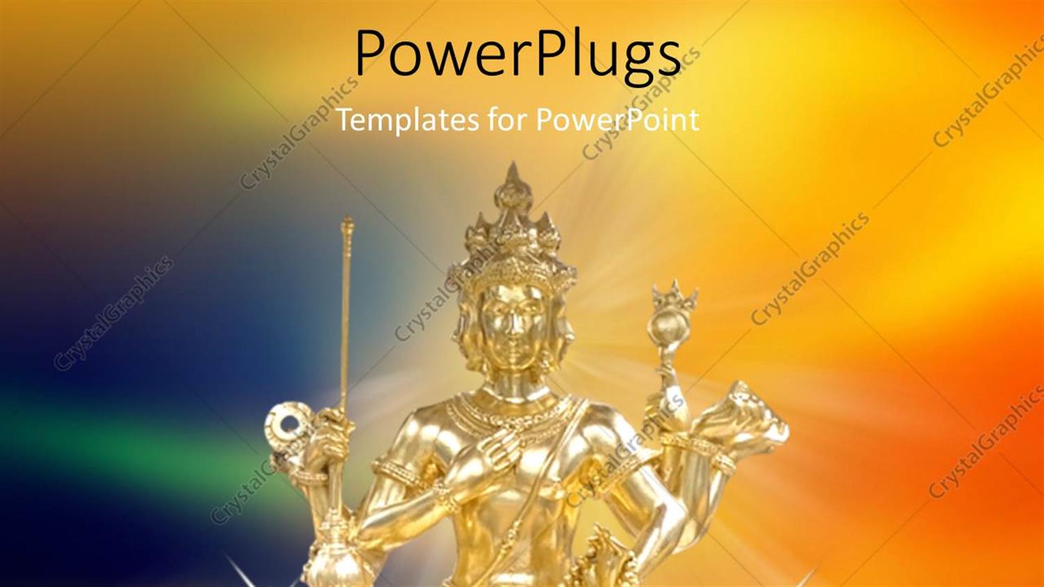 Featuring Statue of Modern God Made Out of Gold with Candles