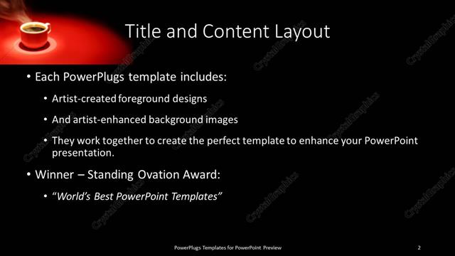 Title and Content presentation slide layout