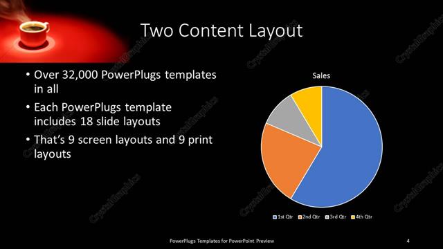 Two Content presentation slide layout