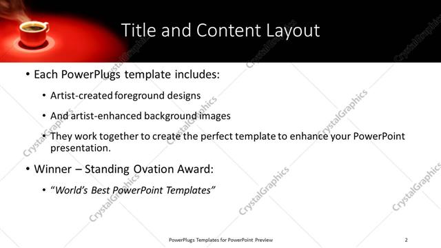 Title and Content presentation slide layout