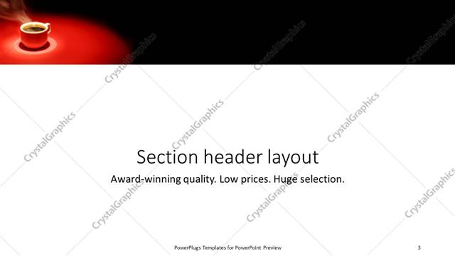 Section Header presentation slide layout