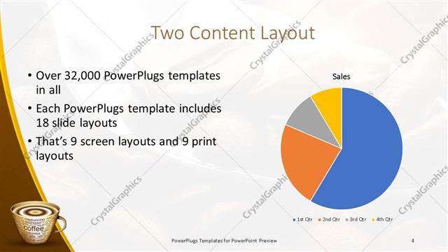 Two Content presentation slide layout