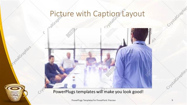 Picture with Caption presentation slide layout