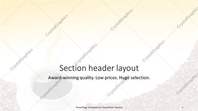 Section Header presentation slide layout