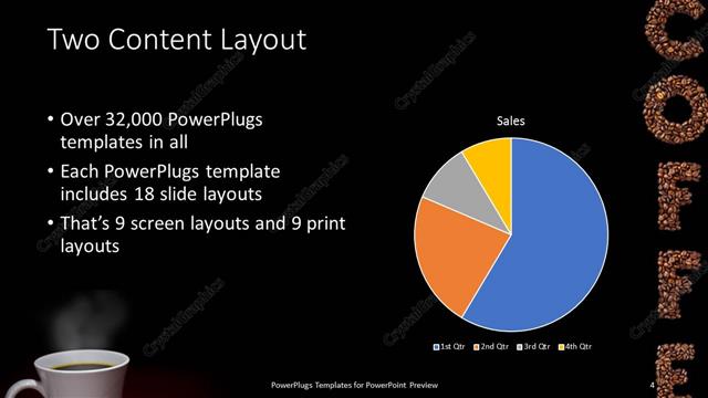 Two Content presentation slide layout
