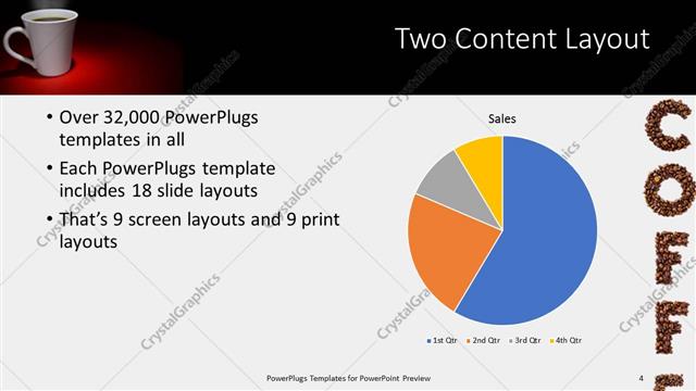 Two Content presentation slide layout