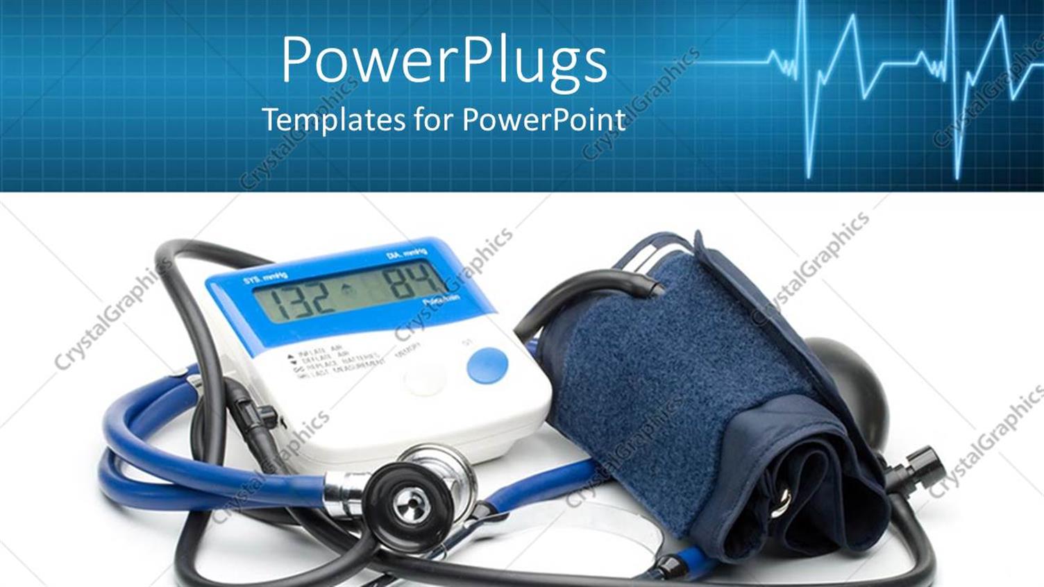 Featuring a Stecthoscope and a Blood Pressue Monitor in the Background