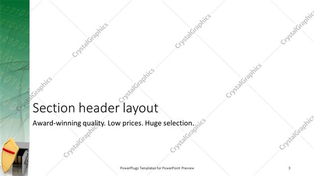 Section Header presentation slide layout