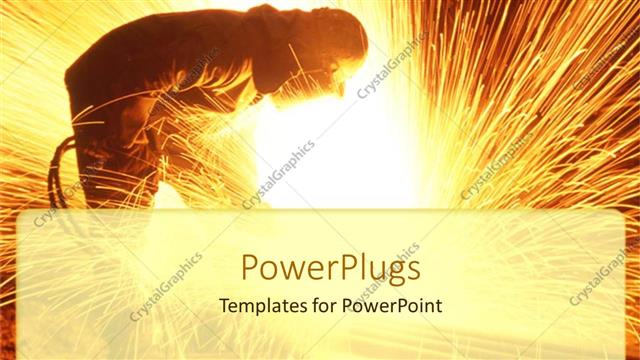  Presentation with steel industry - Steel worker with mask cutting steel with steel cutting equipment