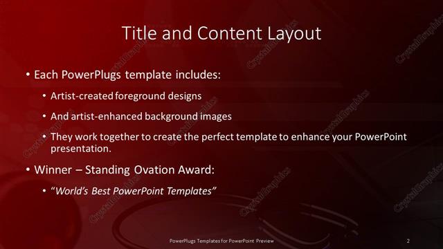 Title and Content presentation slide layout