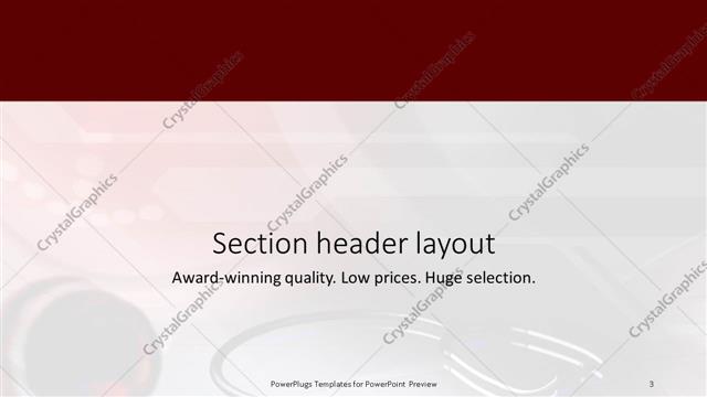 Section Header presentation slide layout
