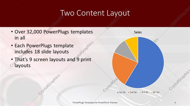 Two Content presentation slide layout