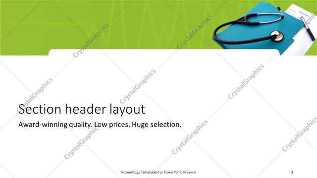 Section Header presentation slide layout