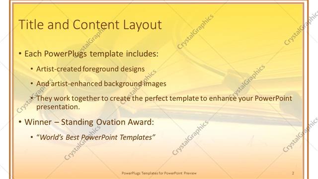 Title and Content presentation slide layout