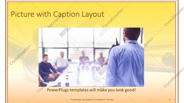 Picture with Caption presentation slide layout