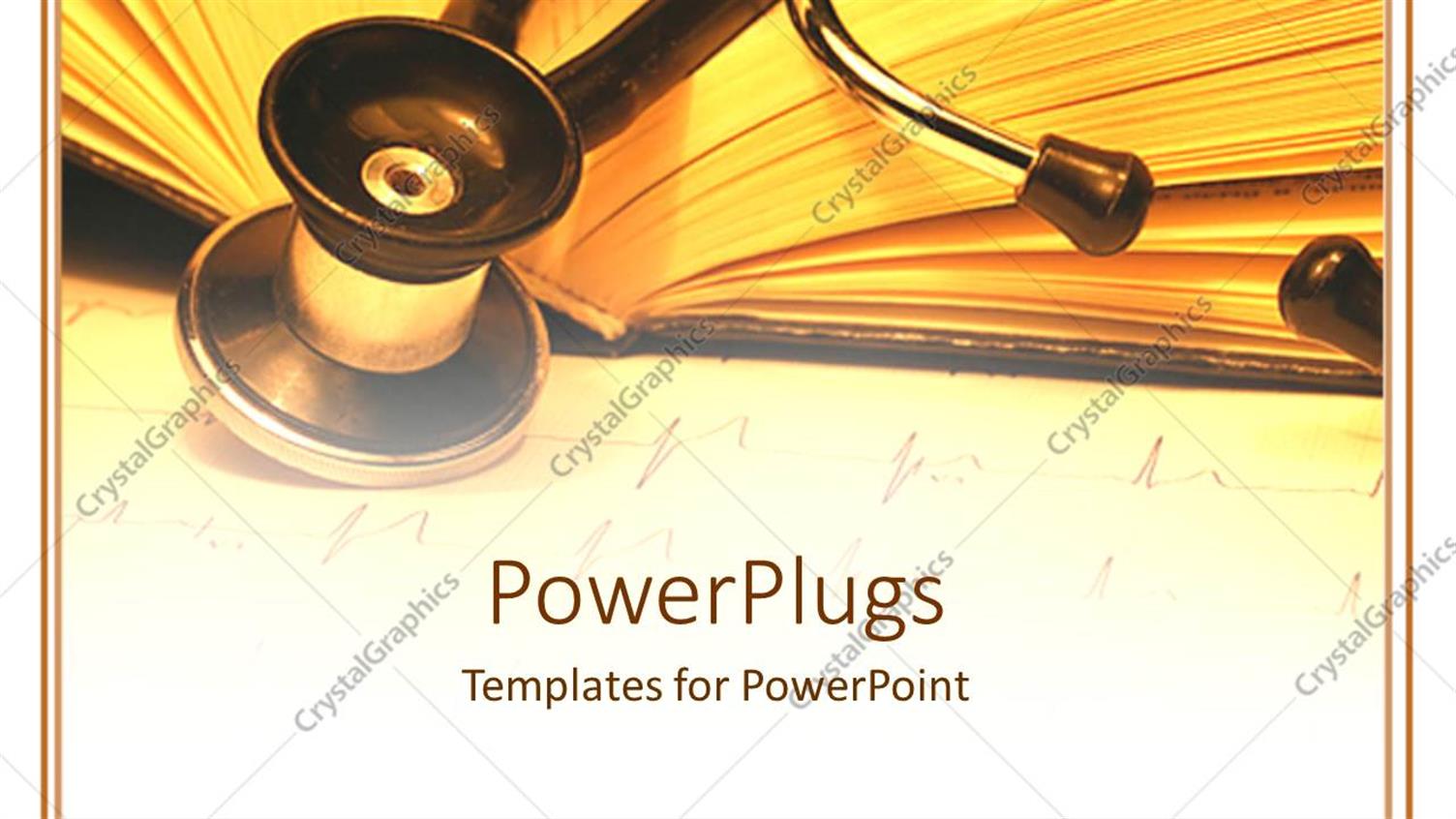 Featuring a Stethoscope with a Book and White Background