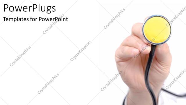  Presentation with medical heart - Stethoscope in doctor's hand, medicine, heart health, physical