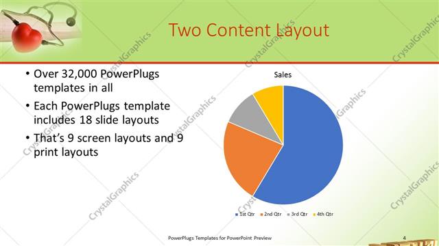 Two Content presentation slide layout