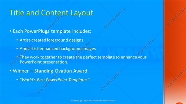 Title and Content presentation slide layout