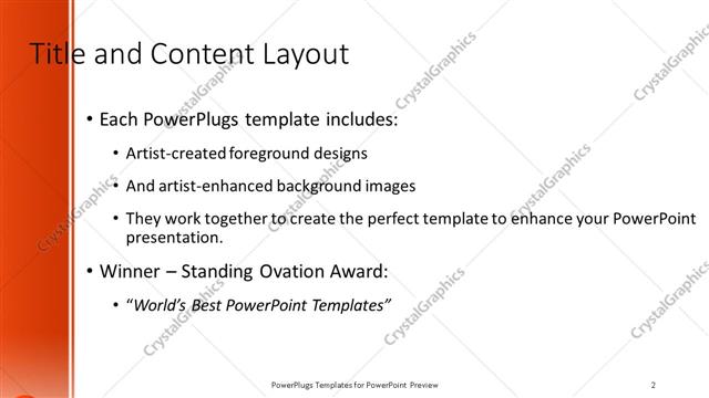 Title and Content presentation slide layout