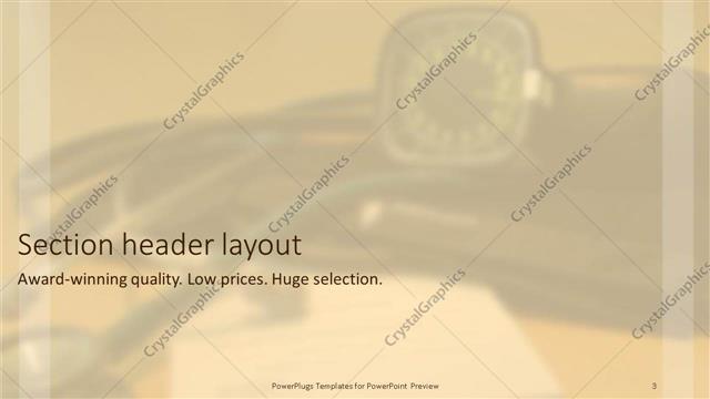 Section Header presentation slide layout