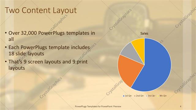 Two Content presentation slide layout