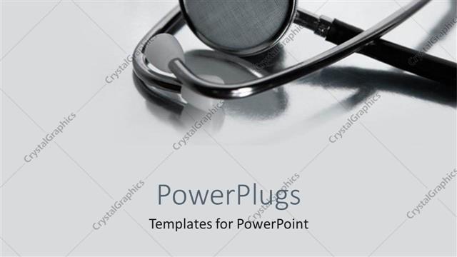  Presentation with reflecting - Stethoscope with shadow reflecting in background