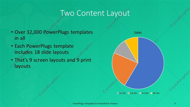 Two Content presentation slide layout
